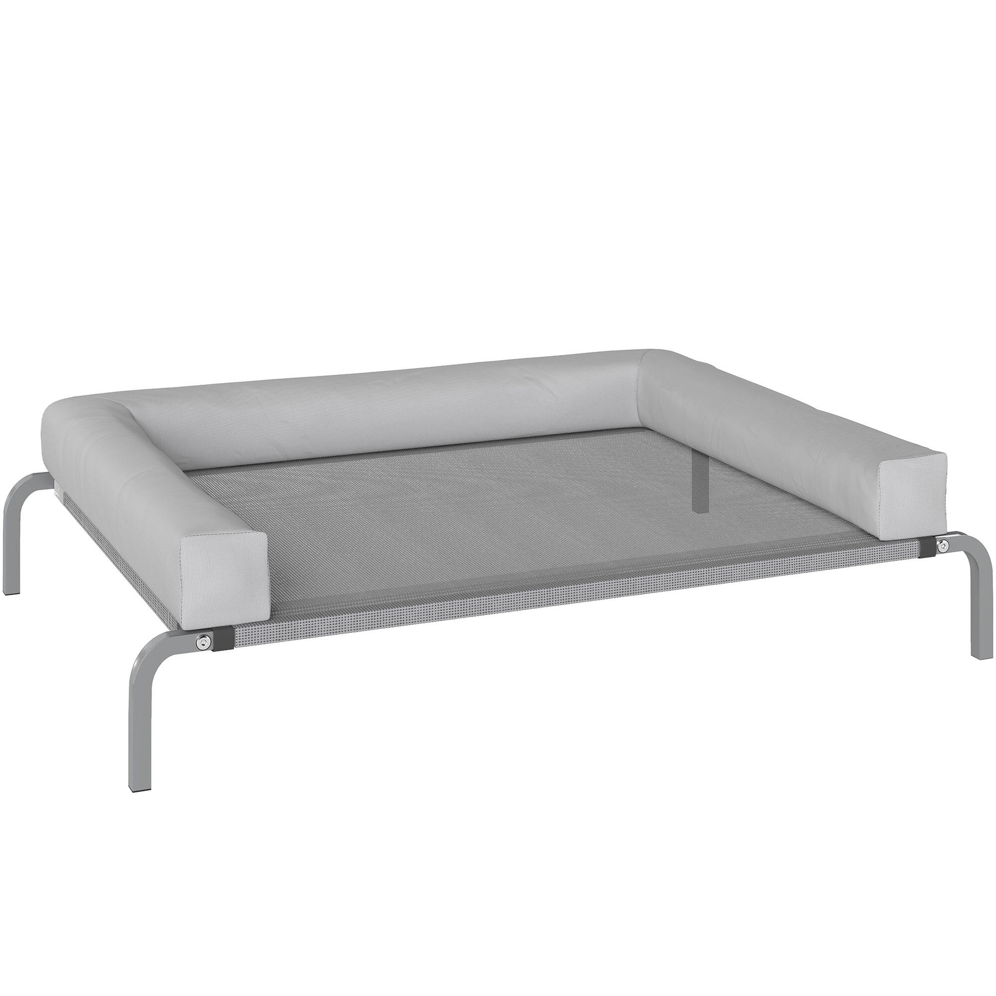 PAWHUT Cama elevada para cães 110x75x30 cm cinzento PawHut