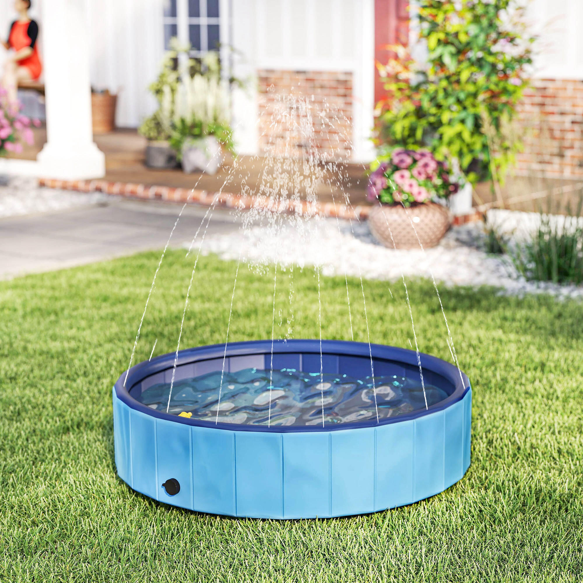 Piscina para cães ø120x30 cm azul PawHut 2/5