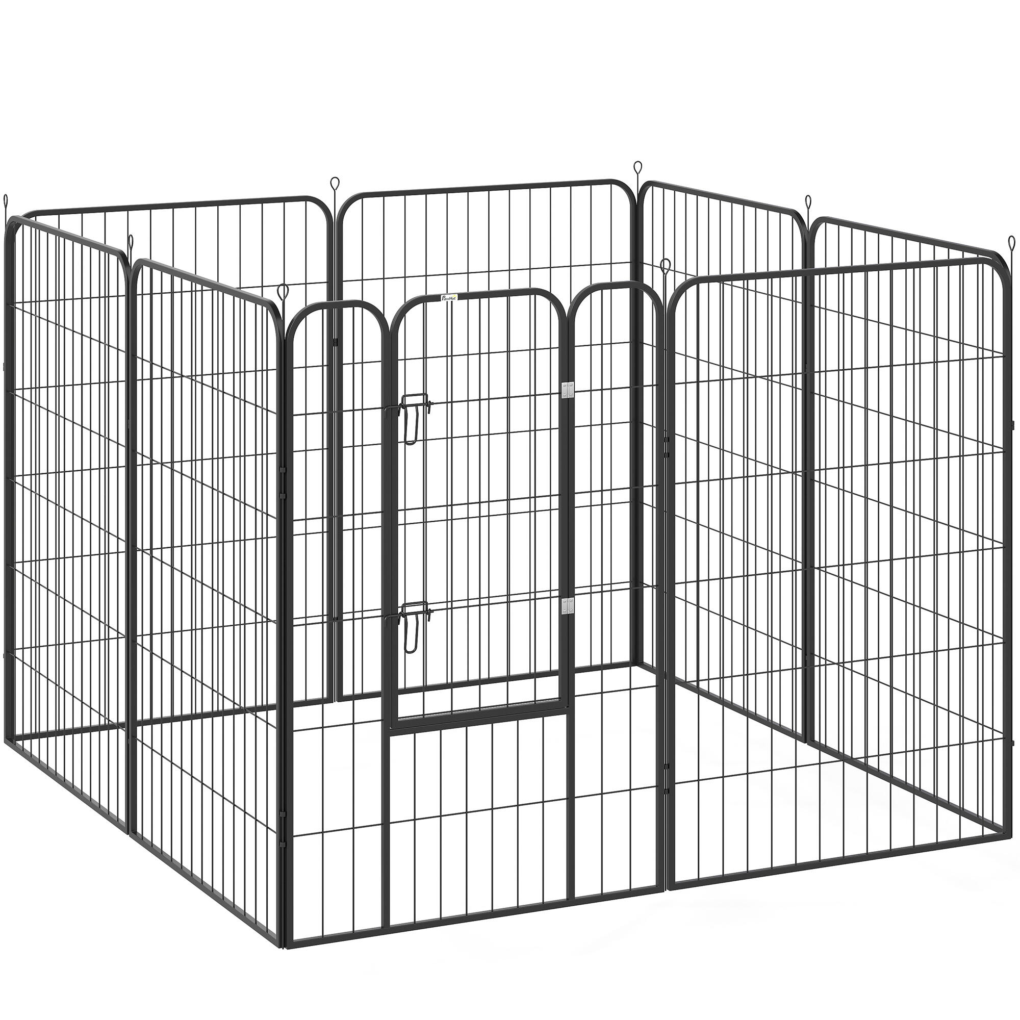 PAWHUT Parque para cães 80x120 cm preto PawHut