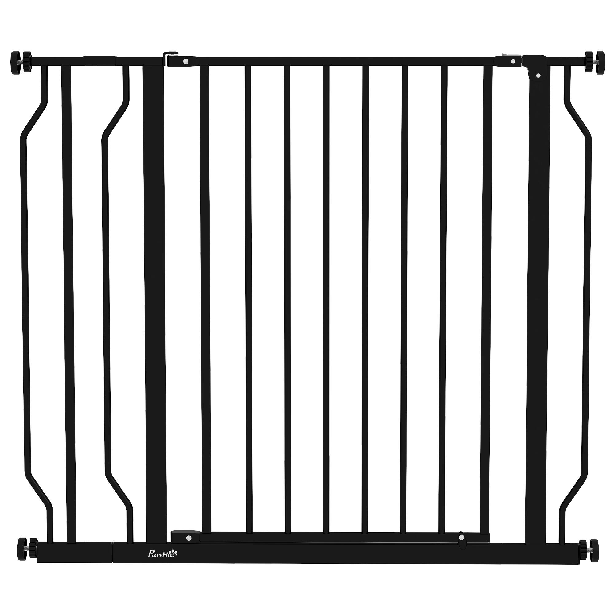 Barreira de segurança para cães 75-115x76 cm preto pawhut