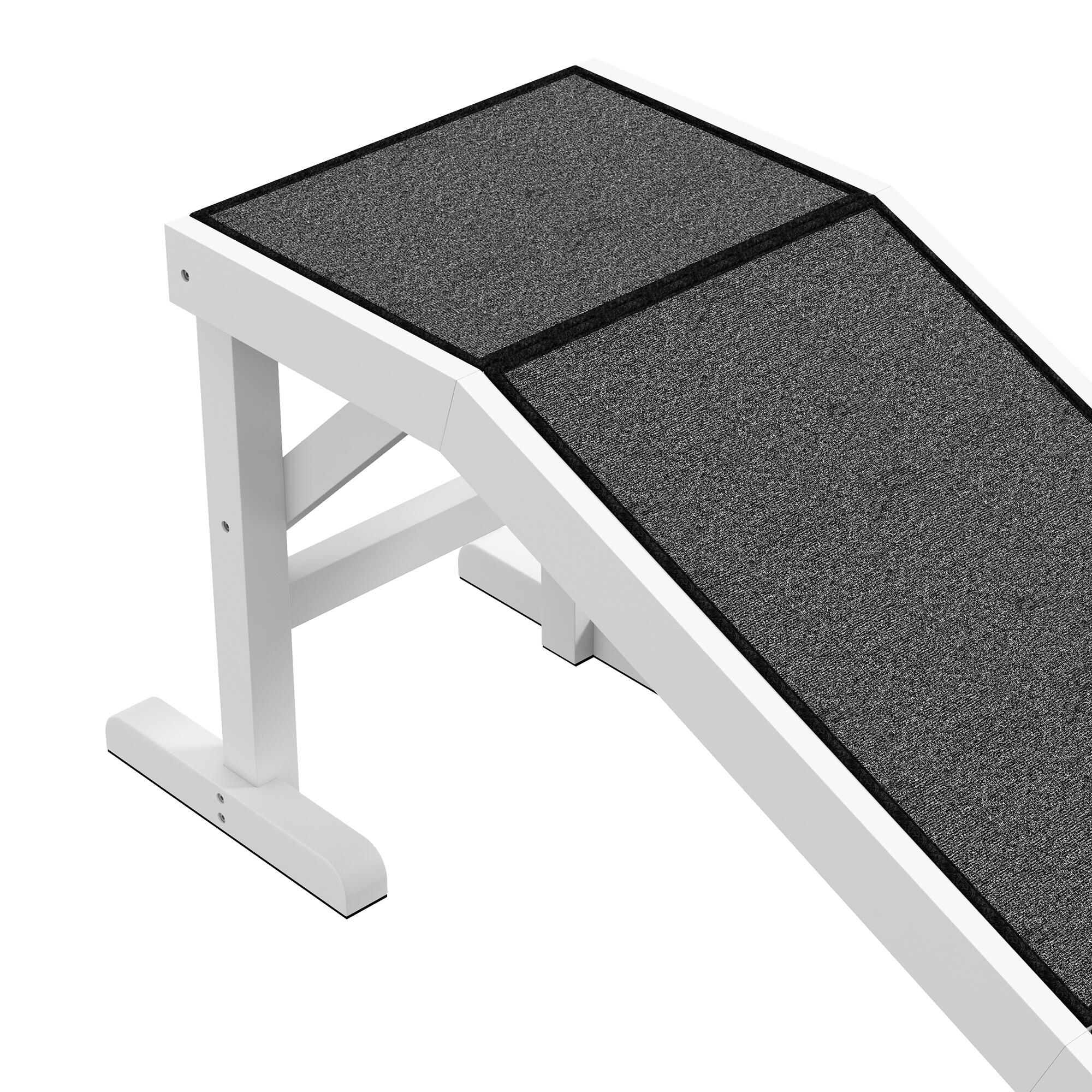 Rampa para cães 152x40x50 cm branco e cinza PawHut 4/5