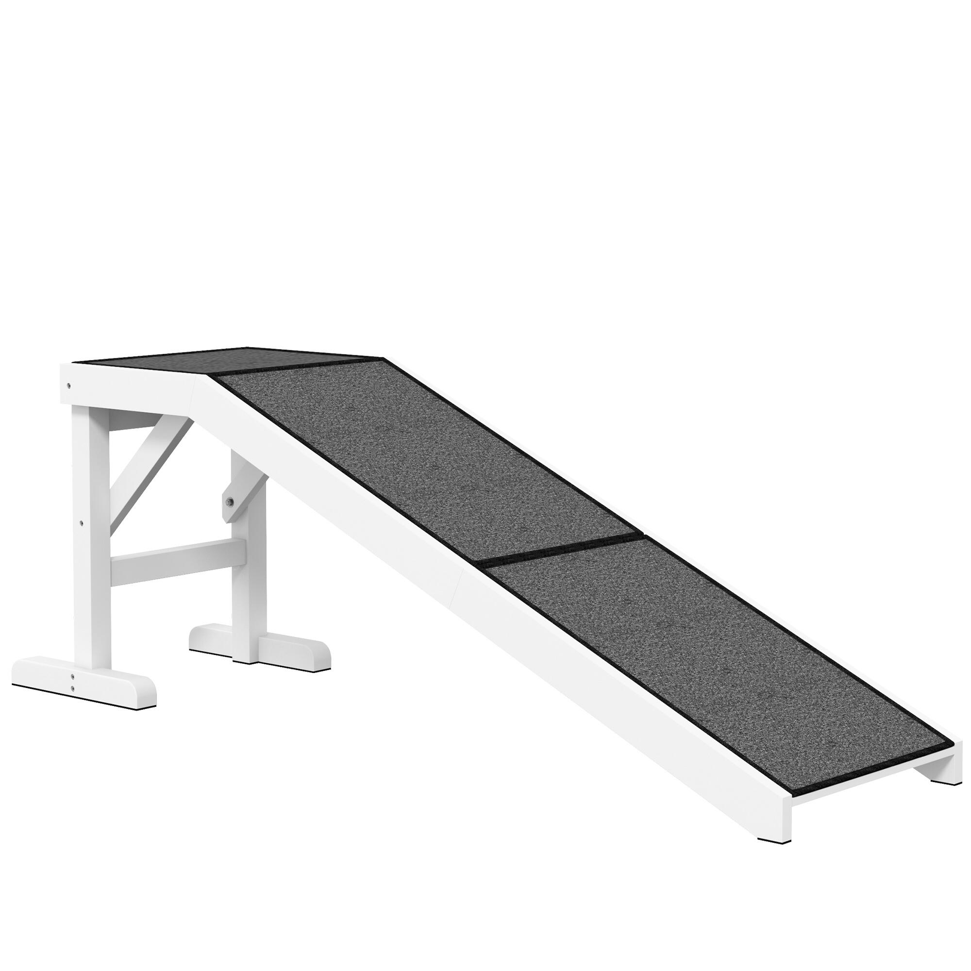 PAWHUT Rampa para cães 152x40x50 cm branco e cinza PawHut