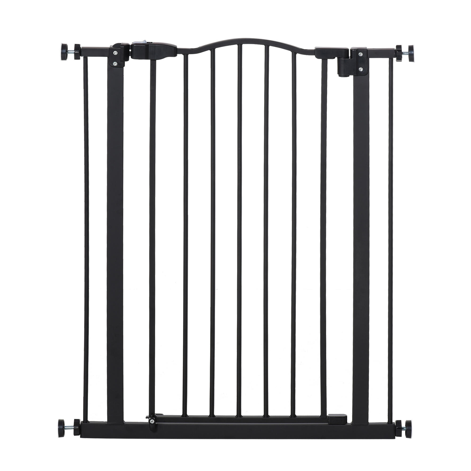 PAWHUT Barreira de segurança cães 74-80x94 cm preto PawHut