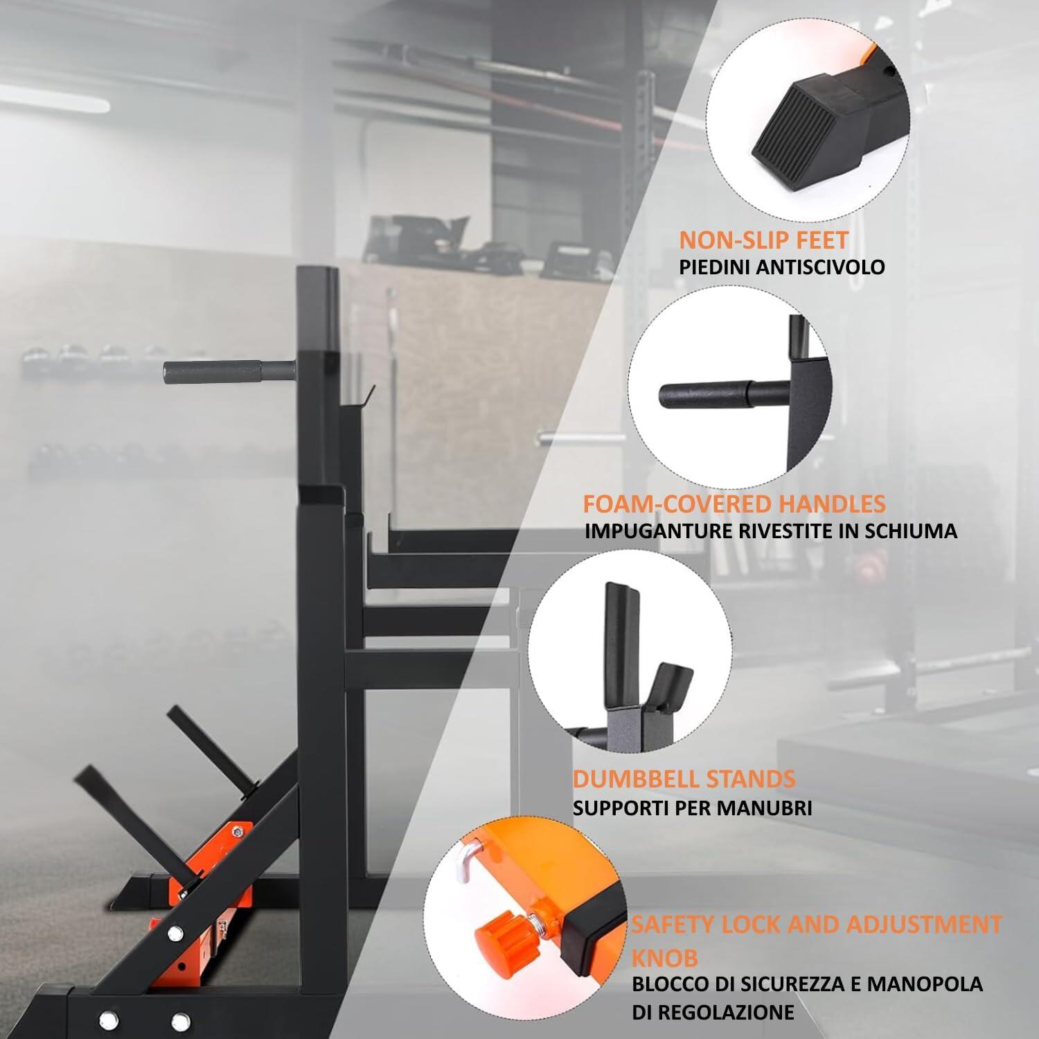 Rack à Squat Réglable Double Support de Barre FF 6/6