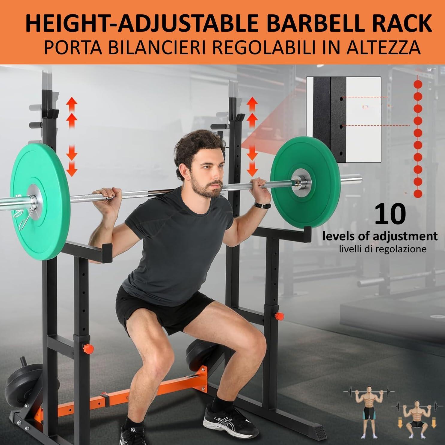 Rack à Squat Réglable Double Support de Barre FF 5/6