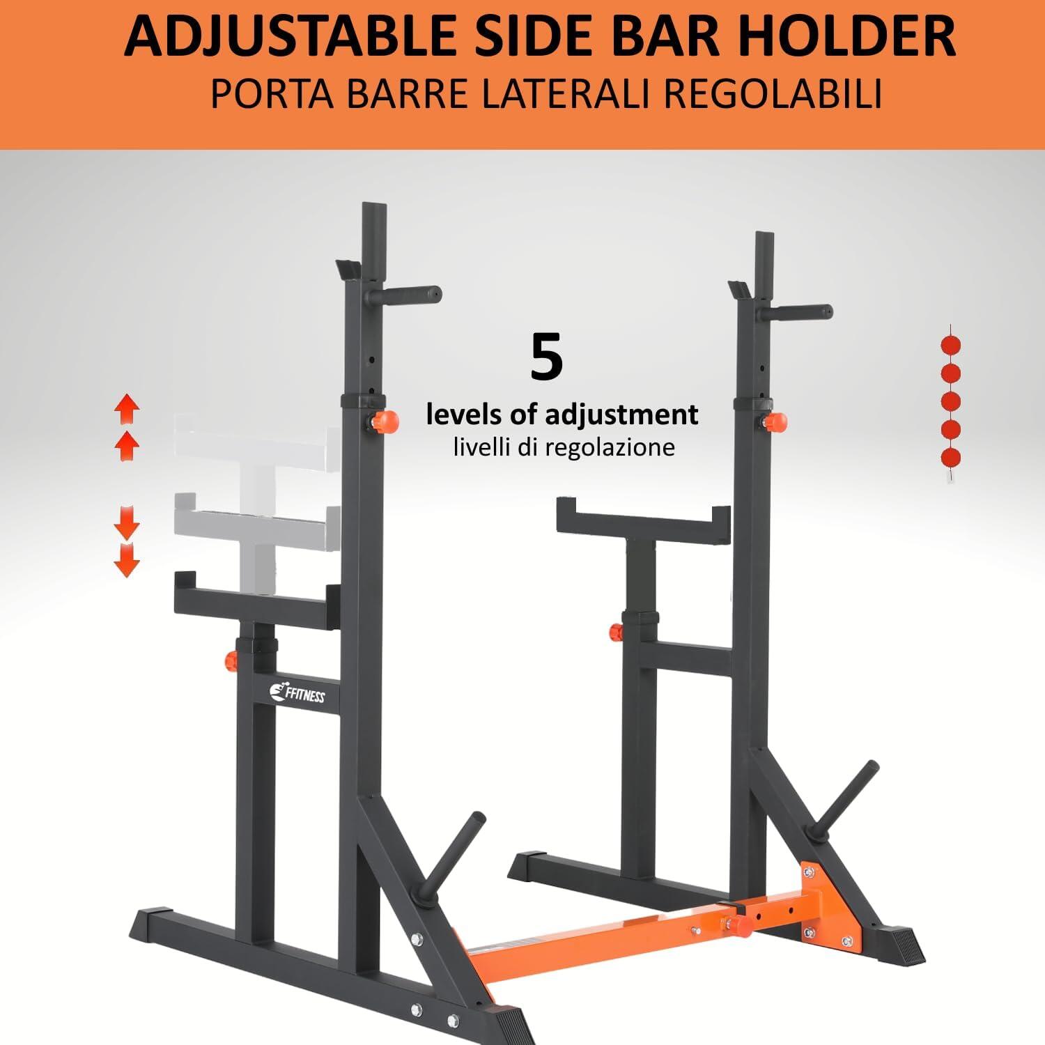Rack à Squat Réglable Double Support de Barre FF 4/6