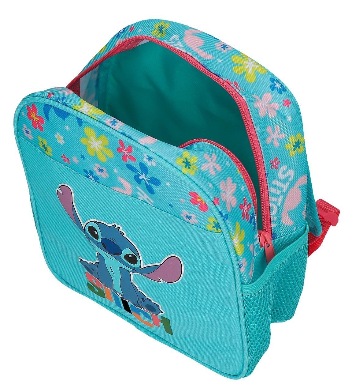 Sac à dos d'école fille Disney Aloha Stitch 25cm avec chariot turquoise 3/5