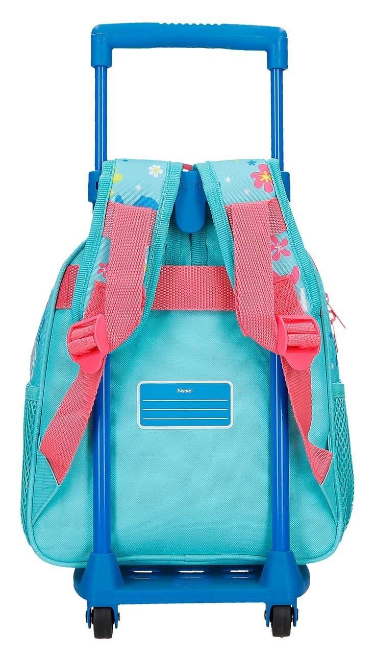Sac à dos d'école fille Disney Aloha Stitch 25cm avec chariot turquoise 2/5