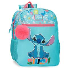 Sac à dos d'école fille Disney Aloha Stitch 33cm turquoise