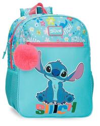 Sac à dos d'école fille Disney Aloha Stitch 33cm turquoise