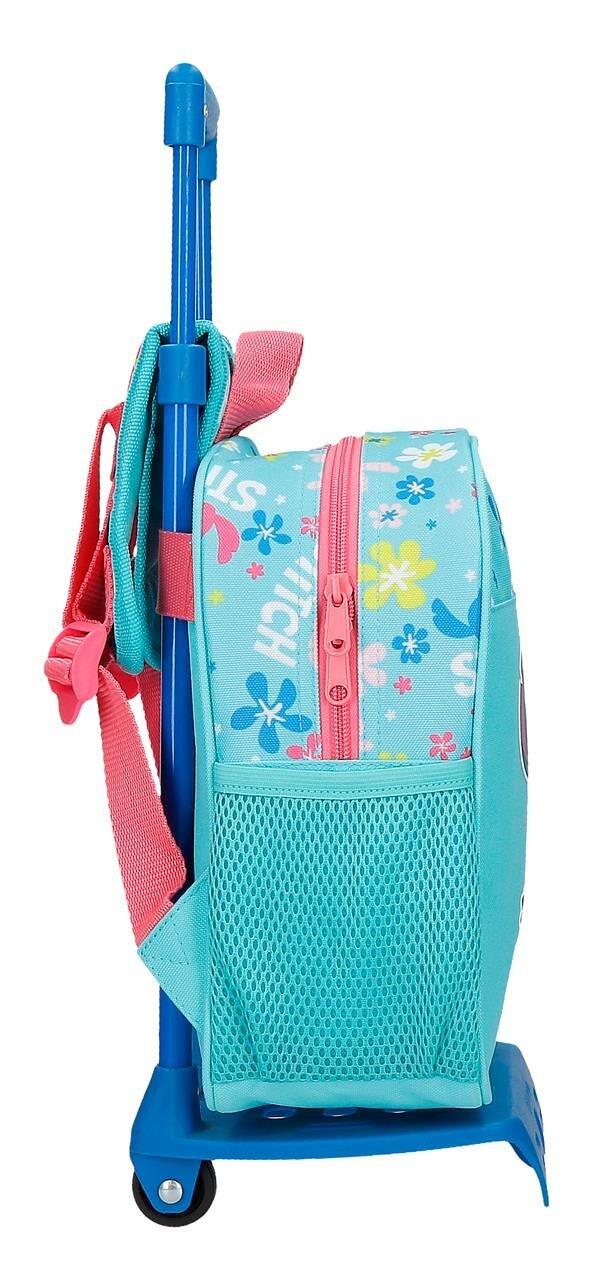 Sac à dos d'école fille Disney Aloha Stitch 25cm avec chariot turquoise 4/5
