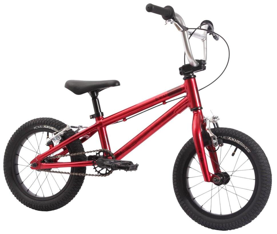 Rower BMX aluminiowy dziecięcy EVO LL czerwony 14 cali 7,5 kg