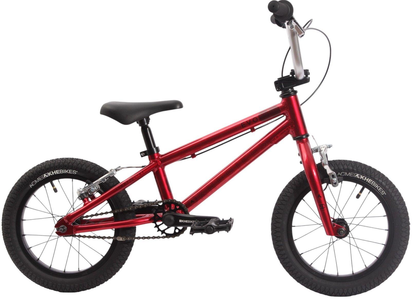 KHEBIKES Bicicleta BMX alumínio infantil EVO LL vermelha 14" 7,5 kg