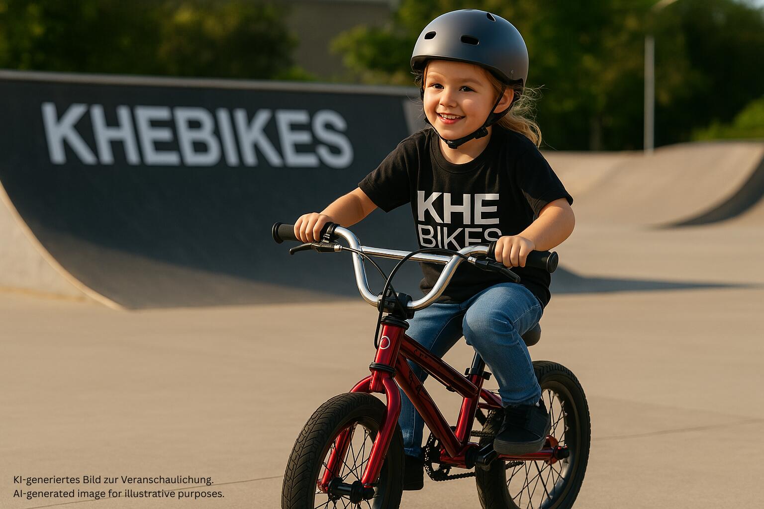 BMX bike aluminium kids KHE EVO LL red 14 inch 16.5 lbs 7/7