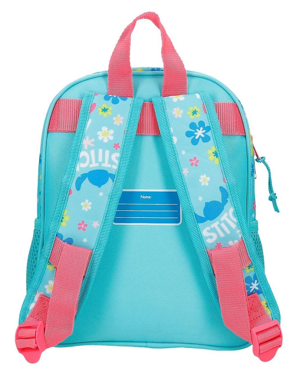 Mochila escolar menina Disney Aloha Stitch 28cm turquesa 2/5