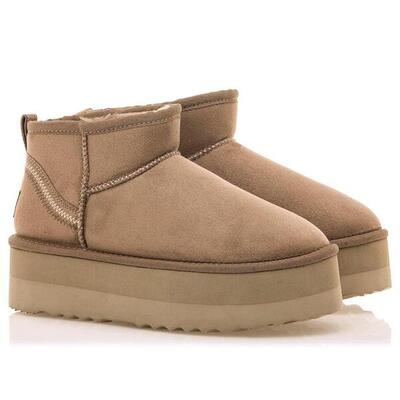 Botines Planos Mujer Mustang Marrón