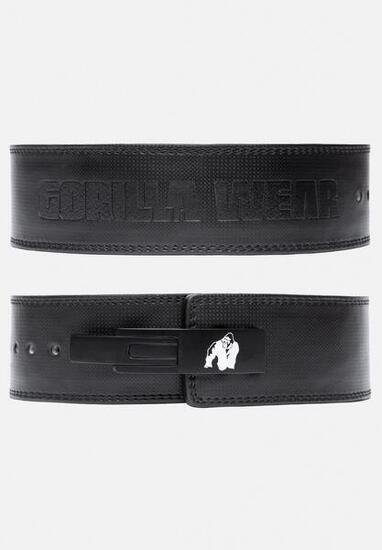 4 Inch Carbon Leather Lever Belt - Schwarz