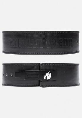 4 Inch Carbon Leather Lever Belt - Schwarz