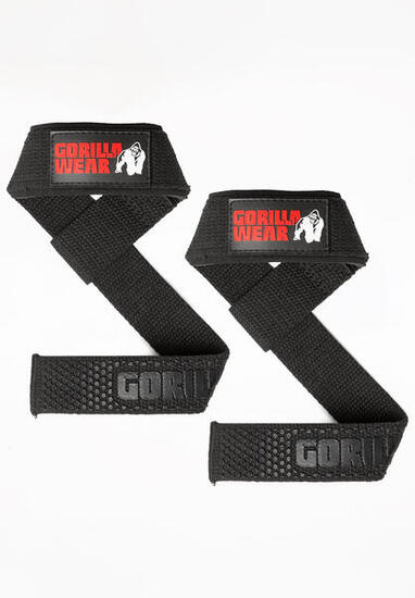 Padded Silicone Lifting Straps - Nero