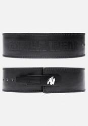 4 Inch Carbon Leather Lever Belt - Noir