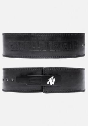 4 Inch Carbon Leather Lever Belt - Schwarz