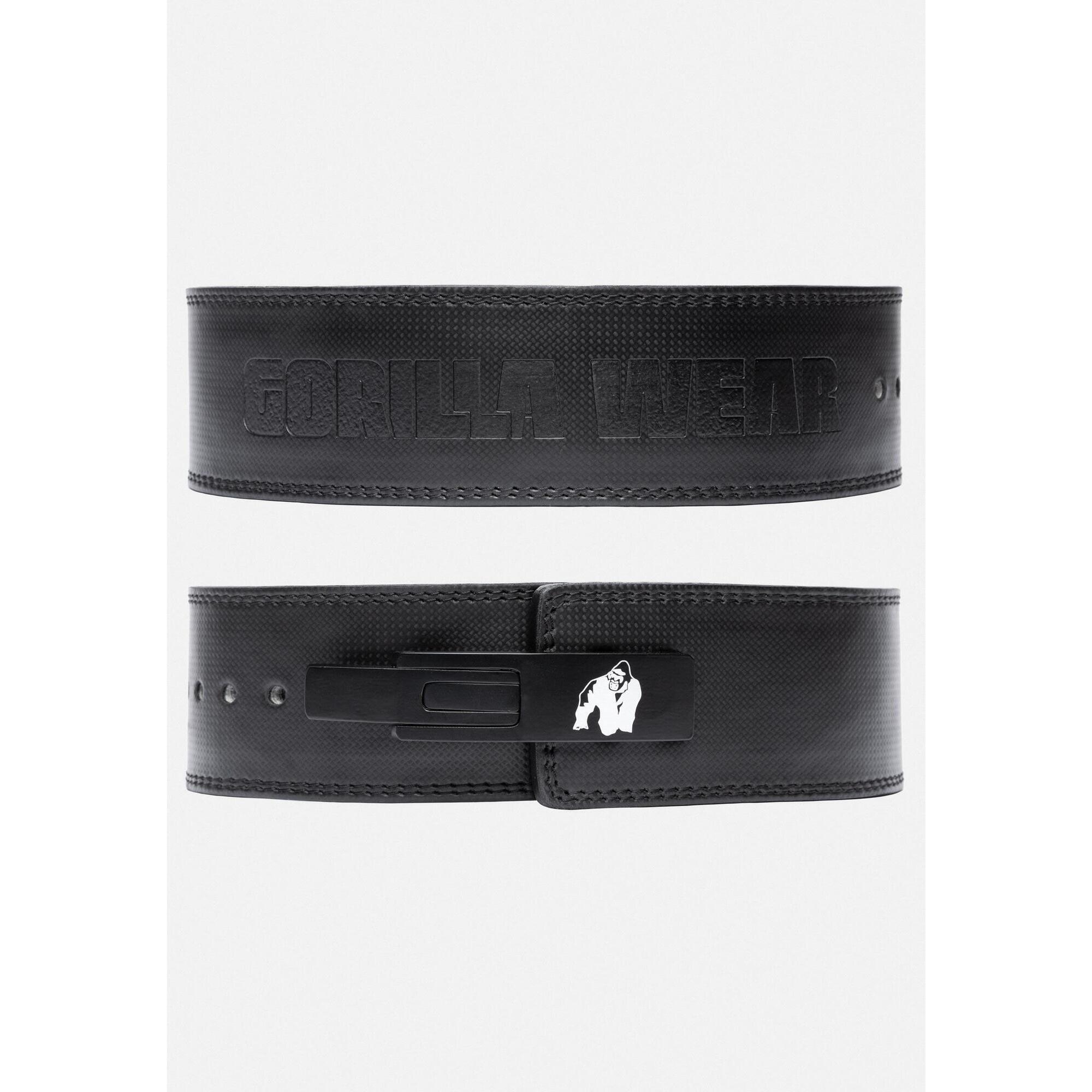 Gorilla Wear - 4 Inch Carbon Leather Lever Belt - Noir - Sangle De Tirage - Noir - 42 M/l - Decathlon