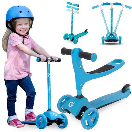 Regulowana Trójkołowa Hulajnoga dla Dzieci 2w1 EVO Jeździk Cruiser