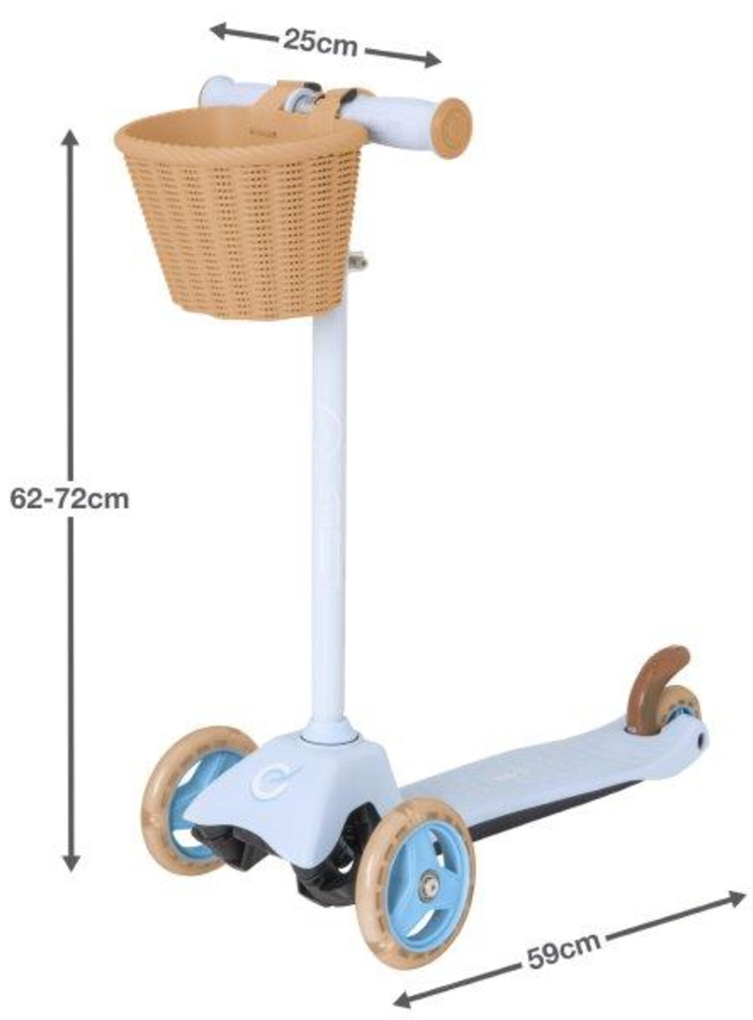 Regulowana Trójkołowa Hulajnoga dla Dzieci z Koszyczkiem Mini Cruiser EVO 6/7
