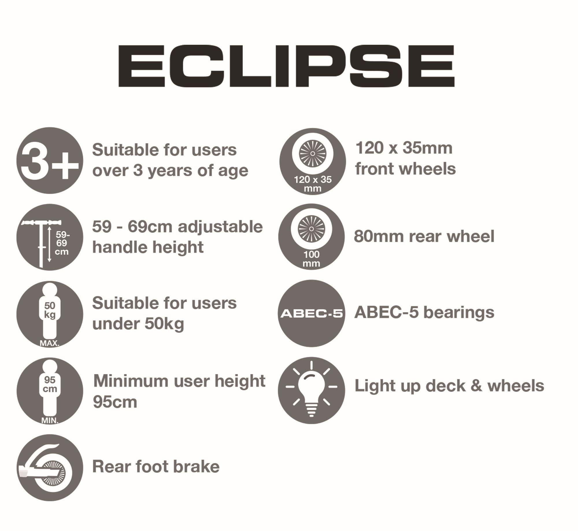 Regulowana Trójkołowa Hulajnoga dla Dzieci Eclipse EVO 7/7