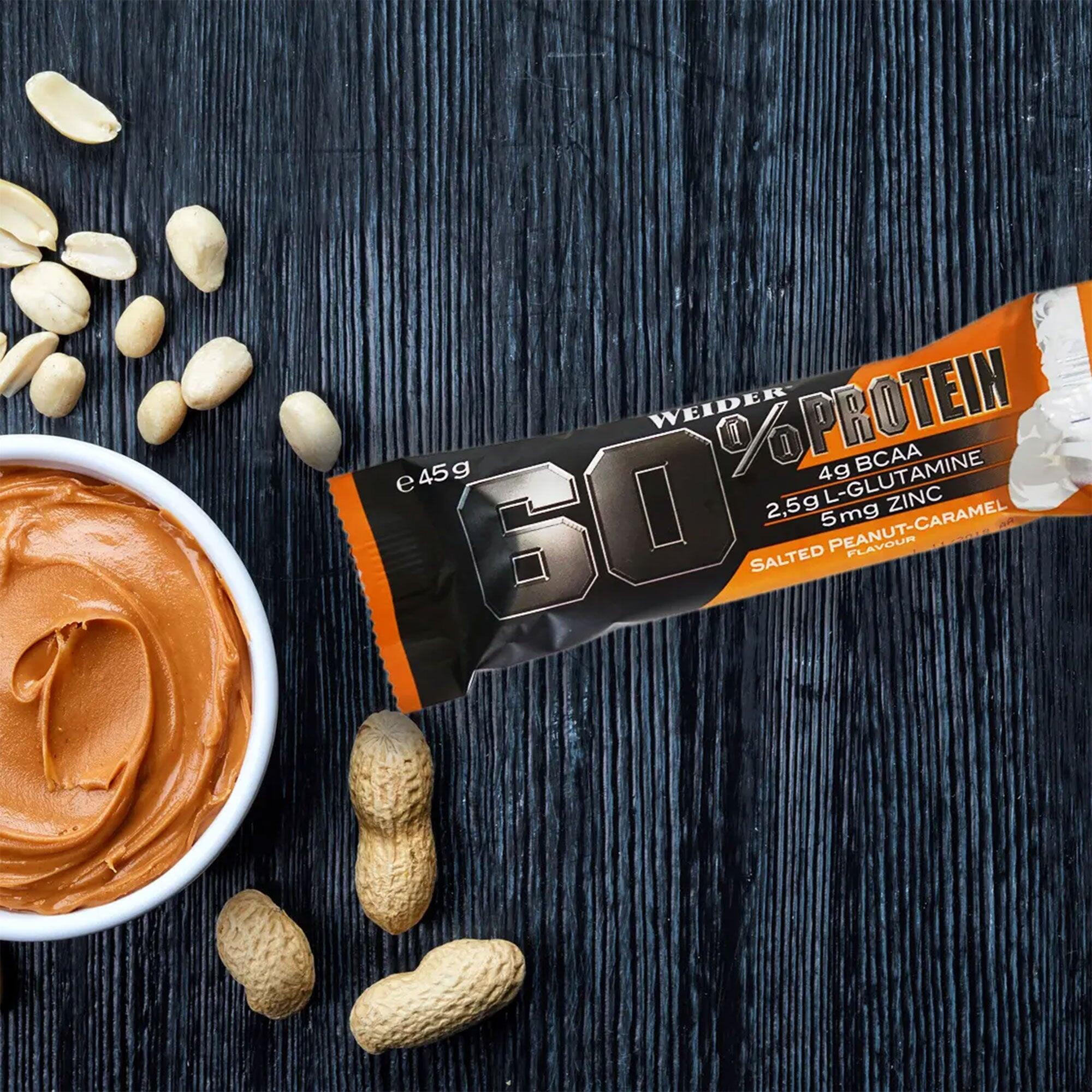 Barres protéinées - 60% Protein Bar - Caramel Salé aux Cacahuètes 6/7