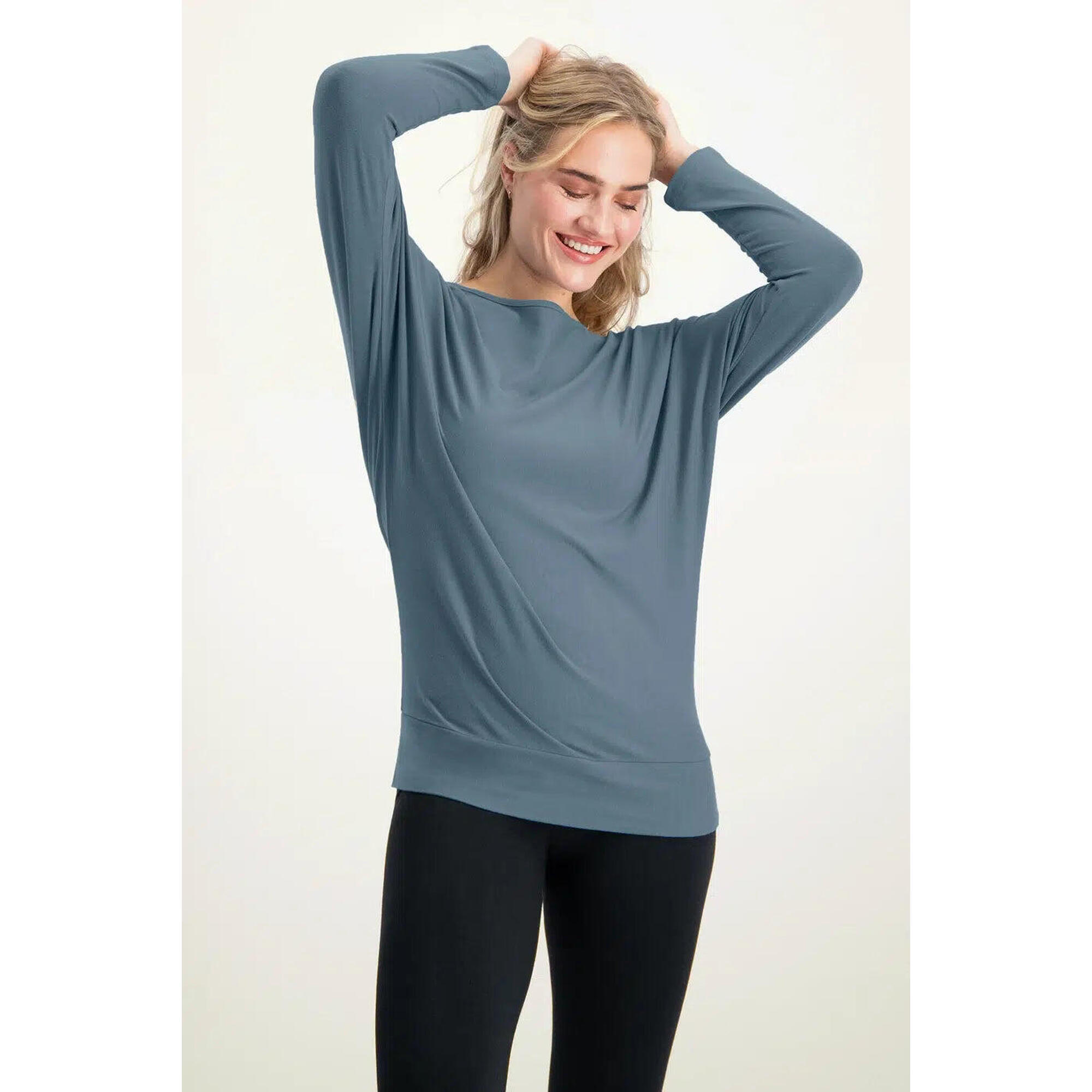T-shirt De Sport à Manches Longues Femme - Coupe Ample, Respirant - Pour Yoga, Running, Salle - 7
