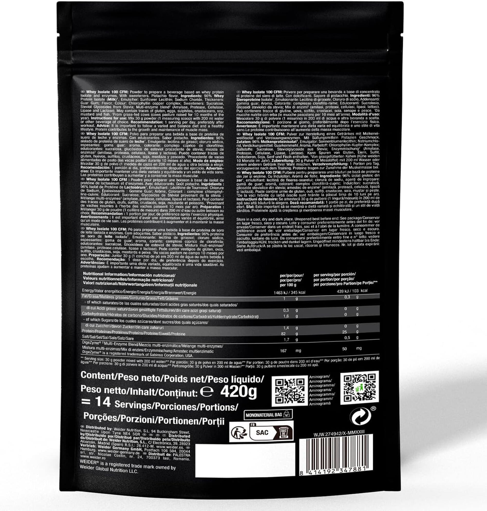 Whey isolate - Isolate Whey 100 CFM - Pistache 7/7