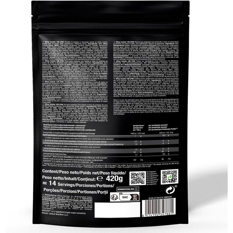 Isolate Whey 100 CFM 420g Pistachio
