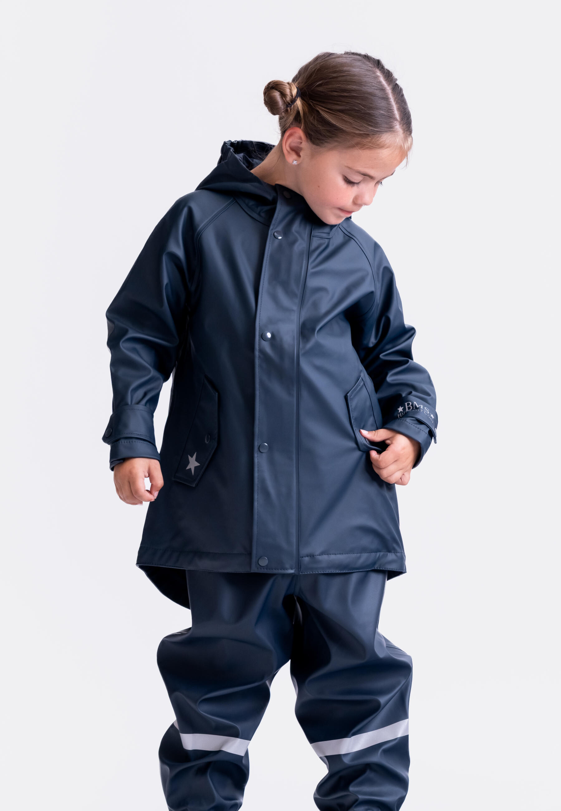 BMS Regenmantel für Jungen - original Hamburger HafenCity Coat Kinder 2/3