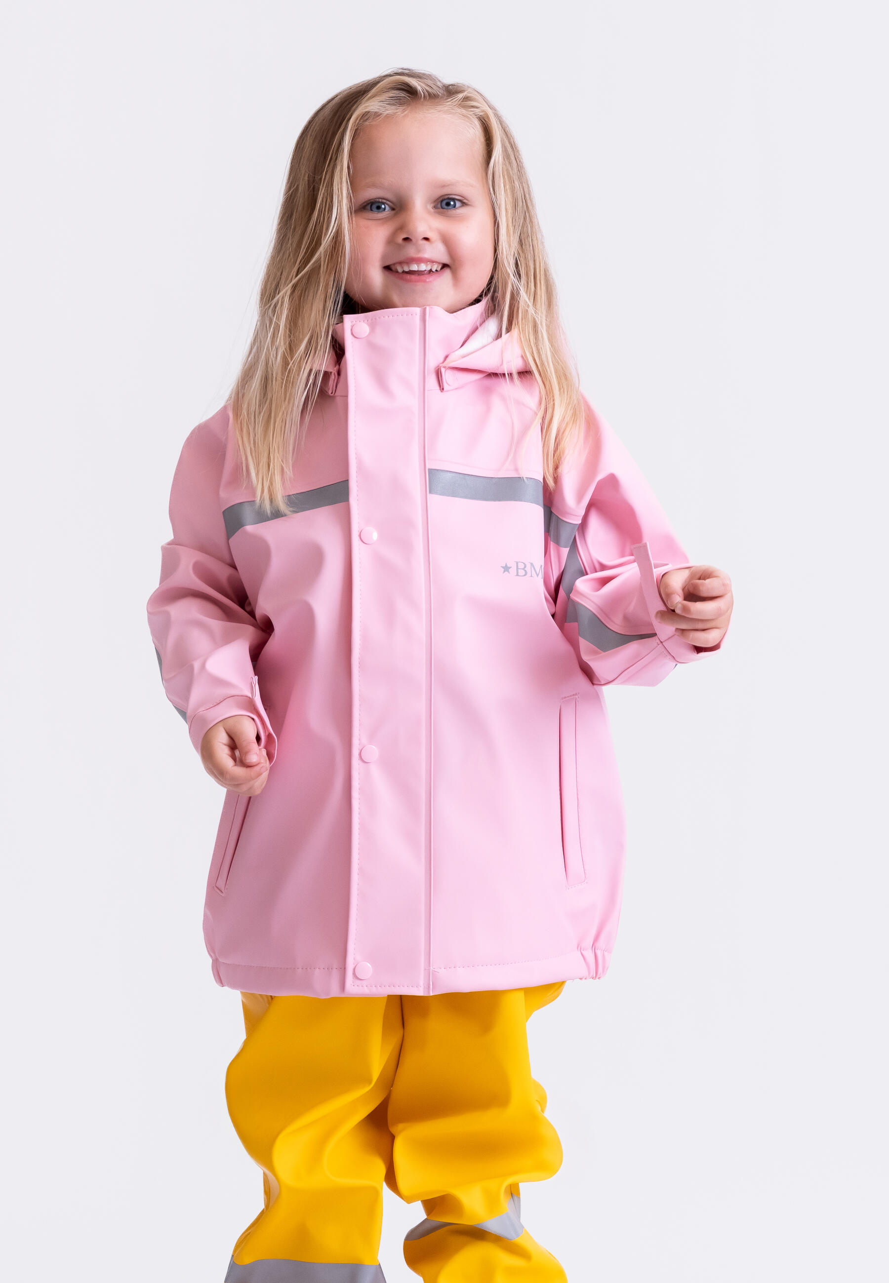 BMS Matschjacke - Regenjacke für Mädchen - 100% wasserdicht Kinder 2/2