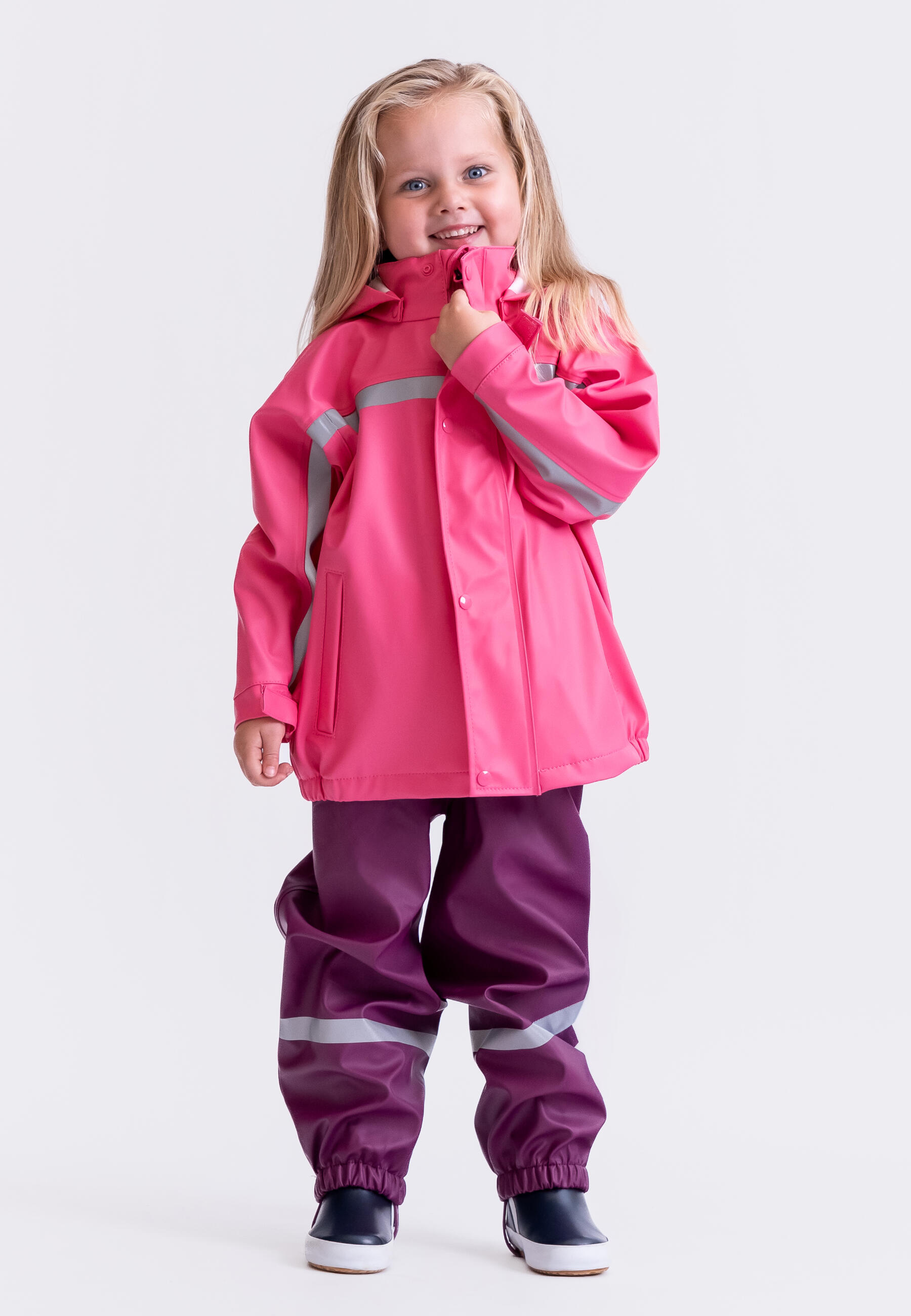 BMS Matschjacke - Regenjacke für Mädchen - 100% wasserdicht Kinder 2/5