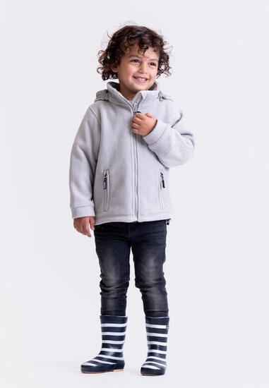 BMS Fleecejacke mit Kapuze und Windstopp Kinder