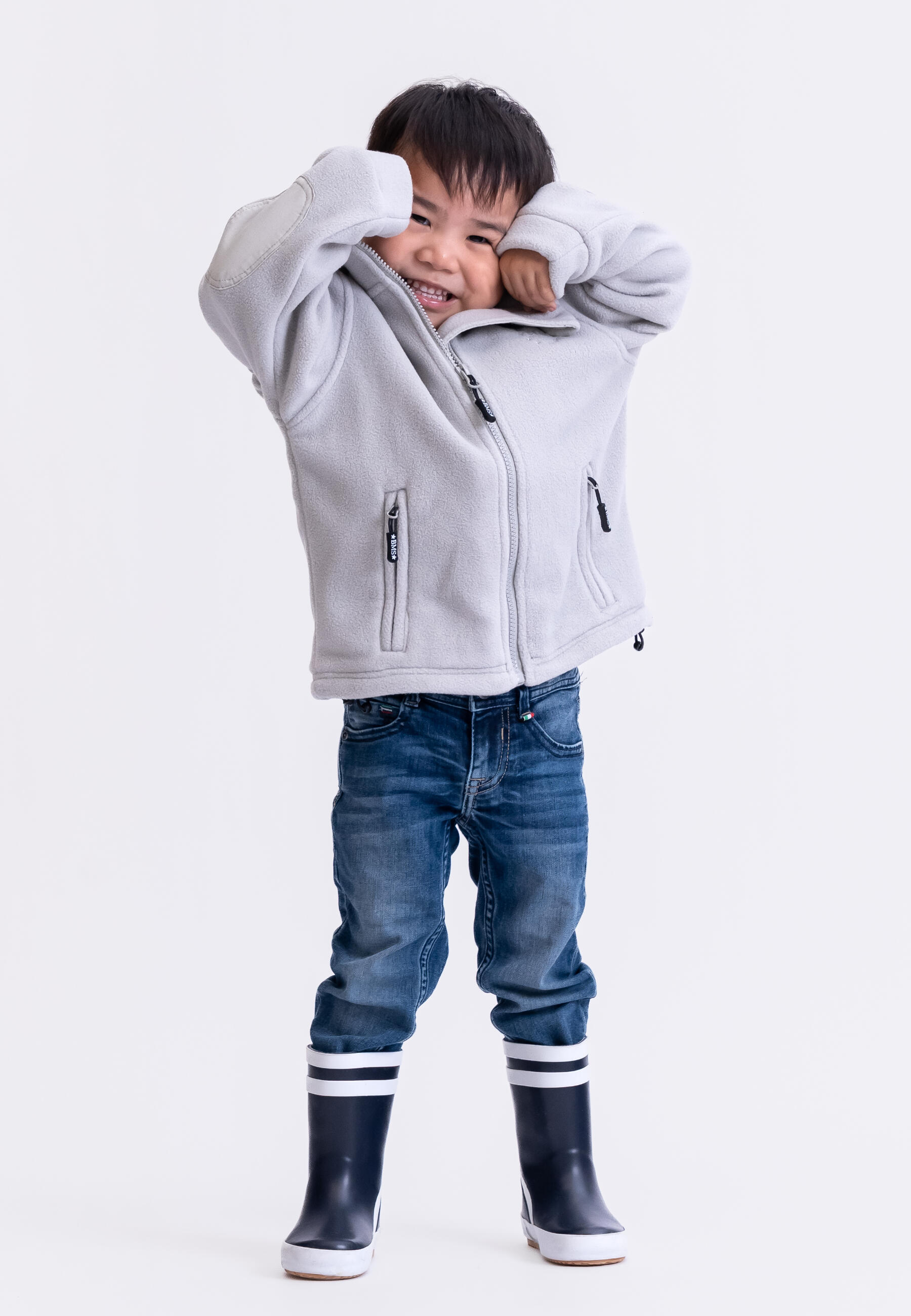 BMS Fleecejacke mit Kapuze und Windstopp Kinder 3/5