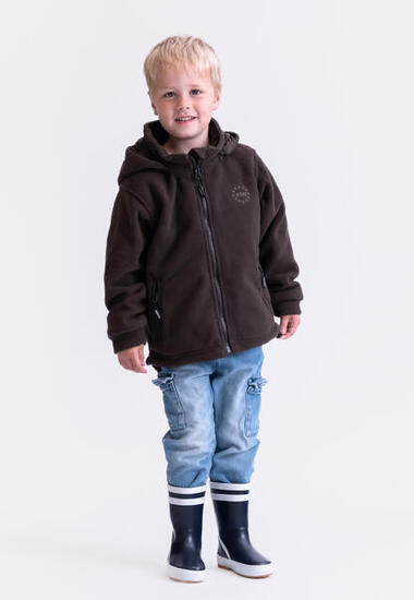 BMS Fleecejacke mit Kapuze und Windstopp Kinder