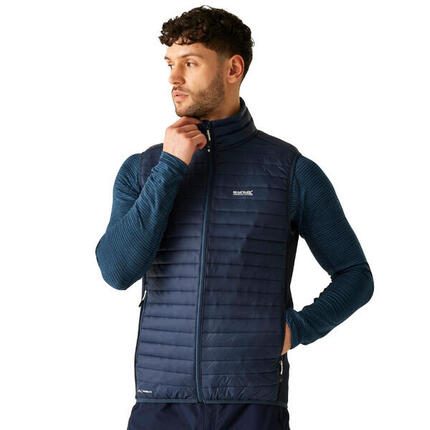 Veste Hybride Matelassée Col Montant ANDRESON Homme (Bleu Marine)