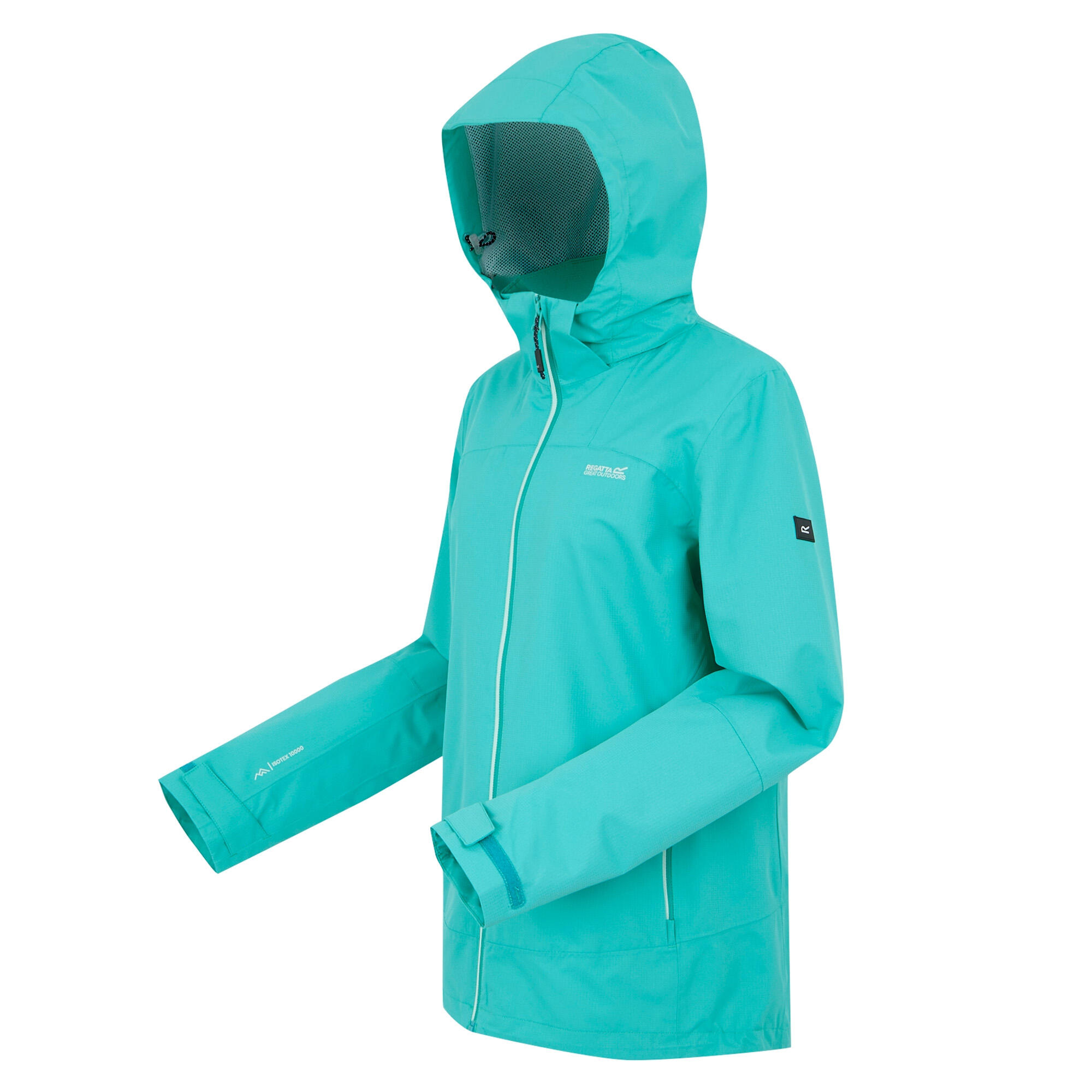 Dames Oakhowe Waterdichte Jas (Turquoise) 3/5