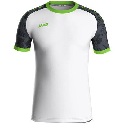 T-shirt kinderen - iconic kort mouw - wit/zwart/fluo