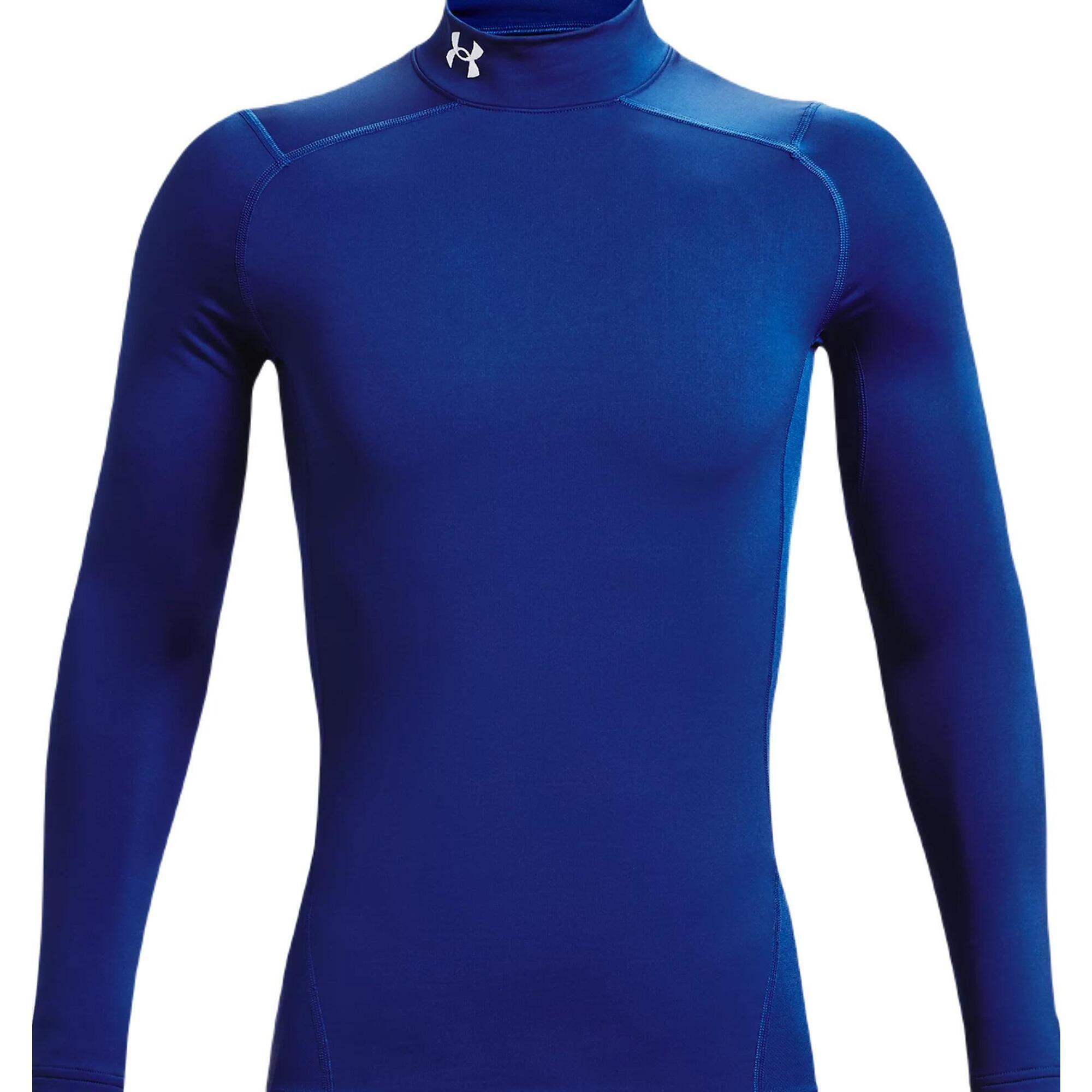Under Armour - Sous Maillot De Compression À Col Montant Under Armour Coldgear® - Maillot Manches Longues - Blanc|bleu - 42 M/l - Decathlon