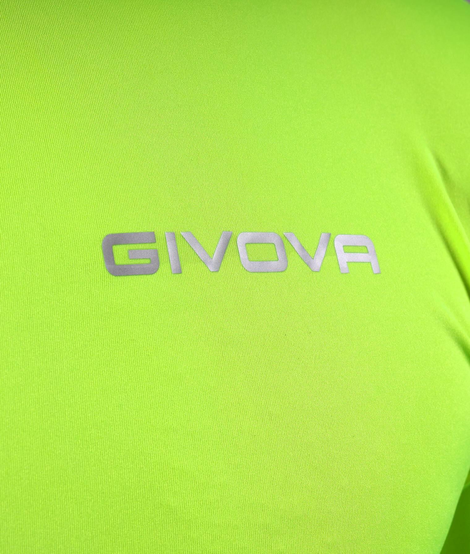 T-shirt uomo da palestra givova giallo fluo 2/4