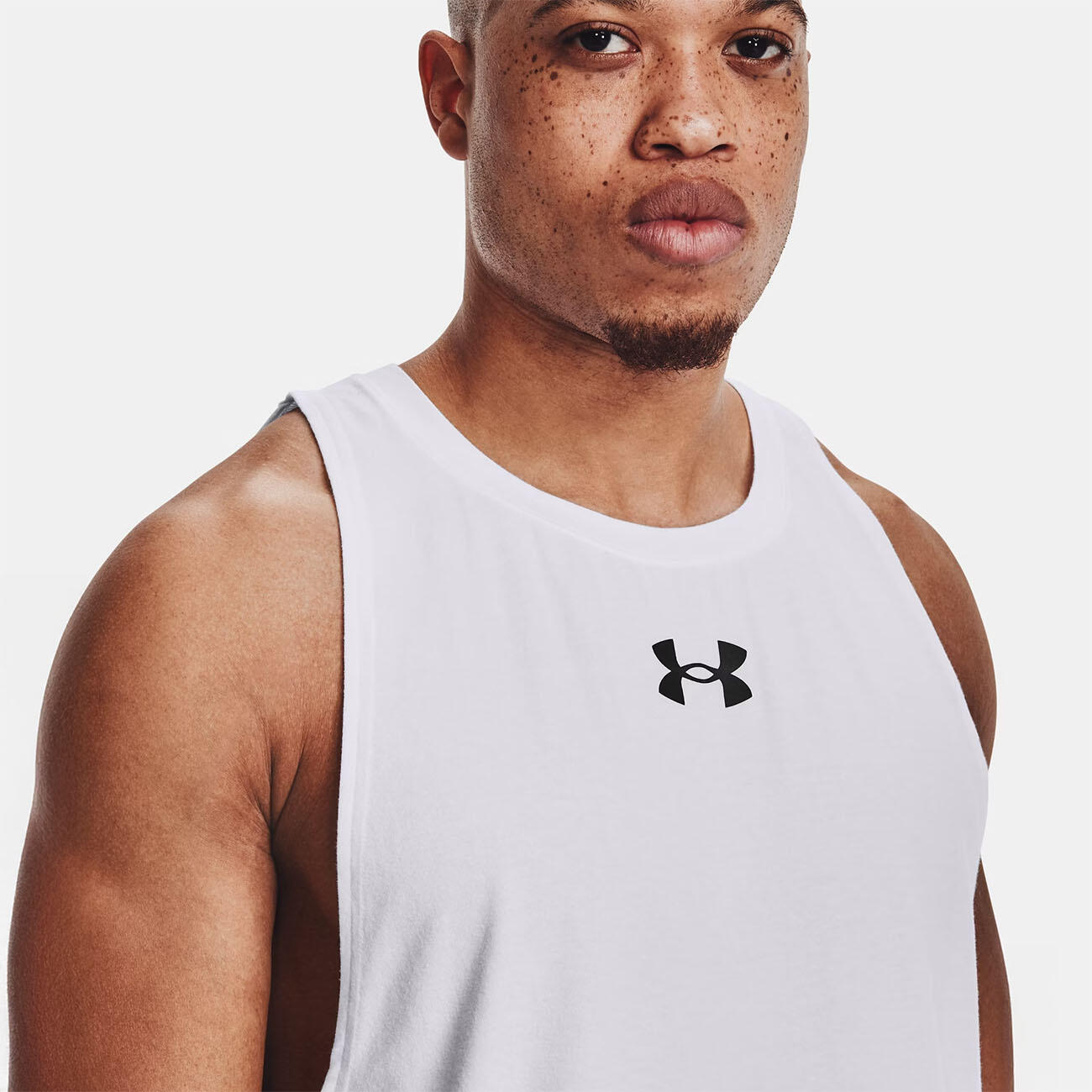 Débardeur UA Zone pour homme Under armour Blanc et noir 3/7