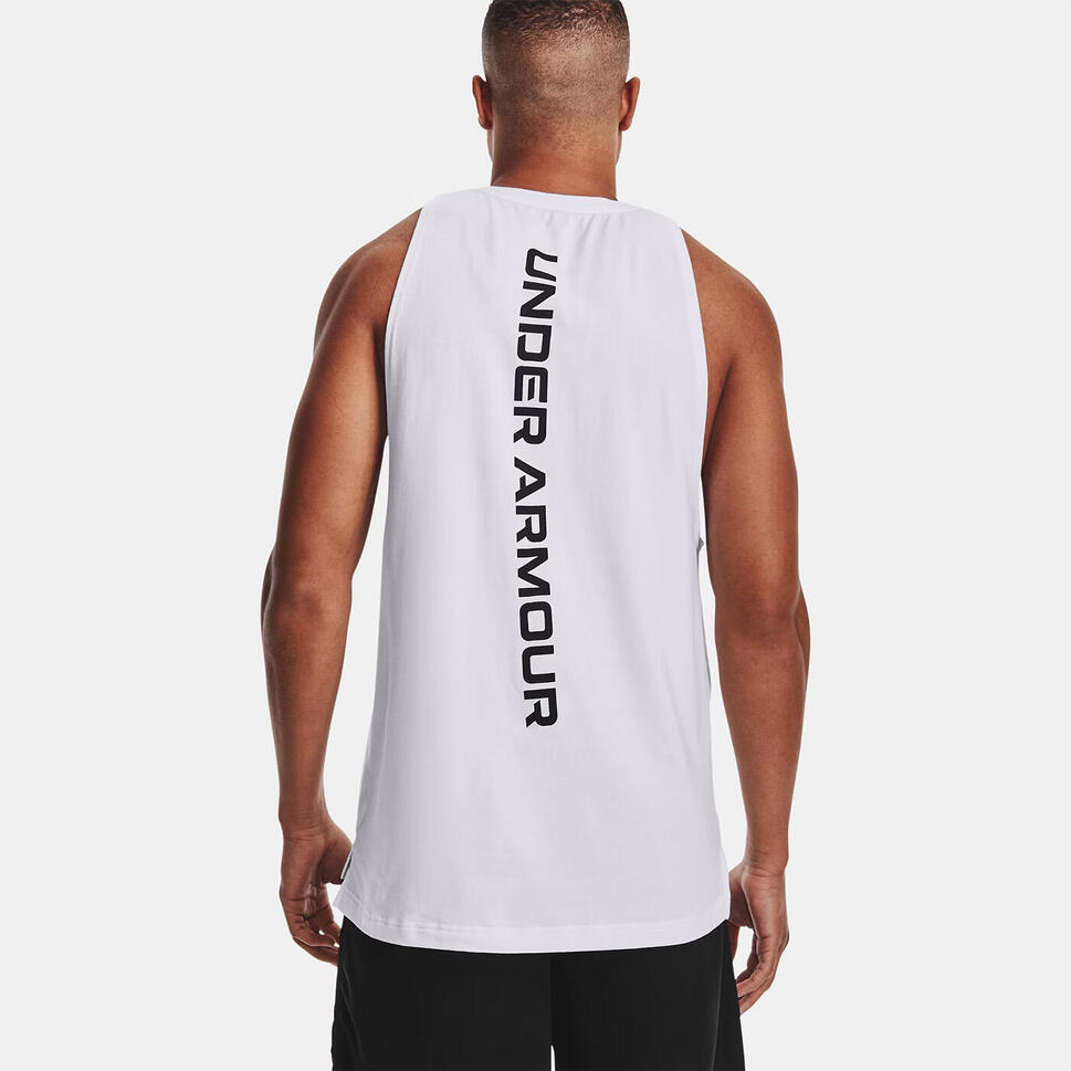 Koszulka koszykarska męska Under Armour Baseline Cotton Tank 100