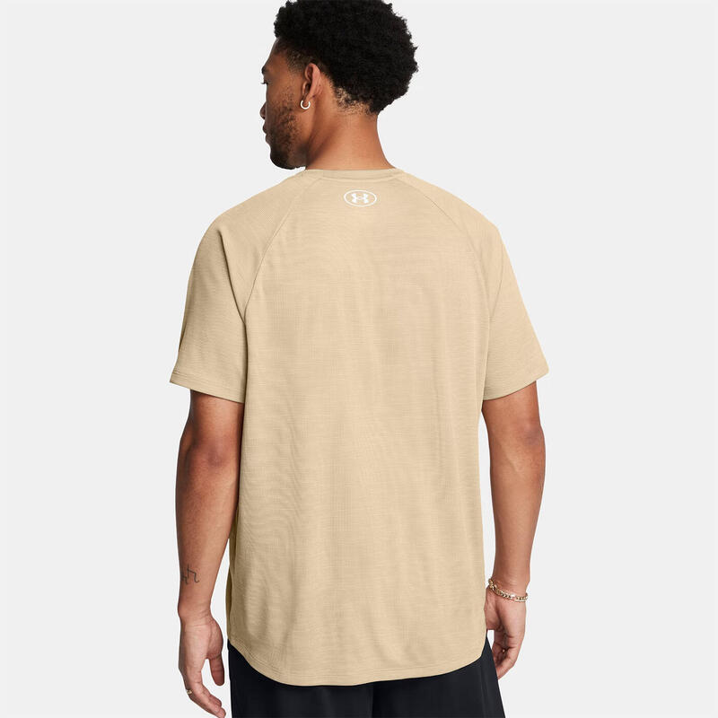 Tricou texturat UA Tech™ pentru bărbați Bej
