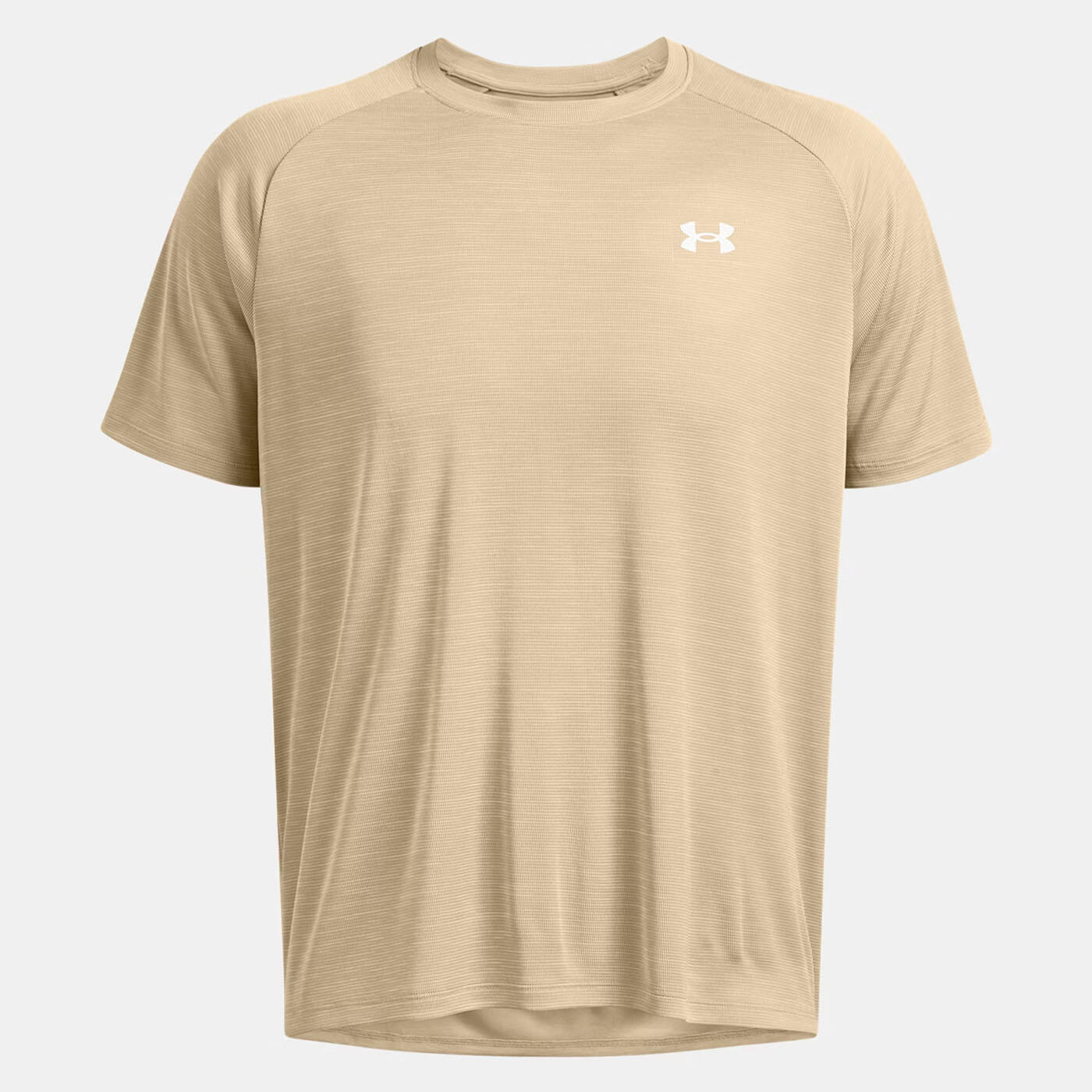 T-shirt texturé UA Tech™ pour homme Beige 3/4