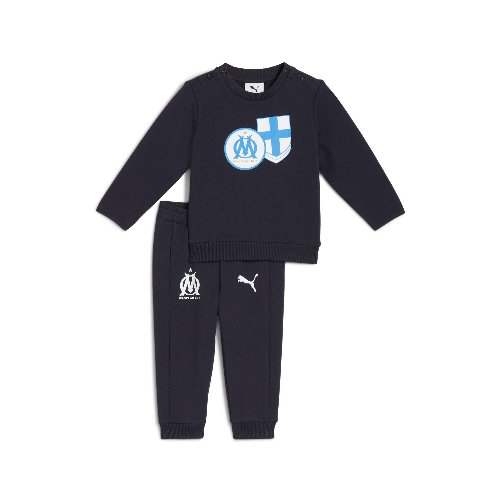 Puma - Veste De Survêtement Ftblculture Olympique De Marseille Bébé Puma - Survêtement - Blanc|bleu - Decathlon