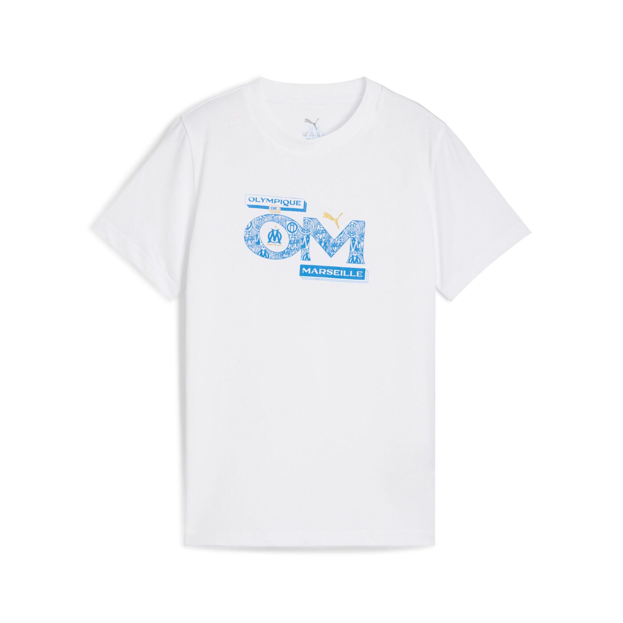 Młodzieżowa koszulka FtblCulture Olympique Marsylia PUMA White Bleu Azur Blue